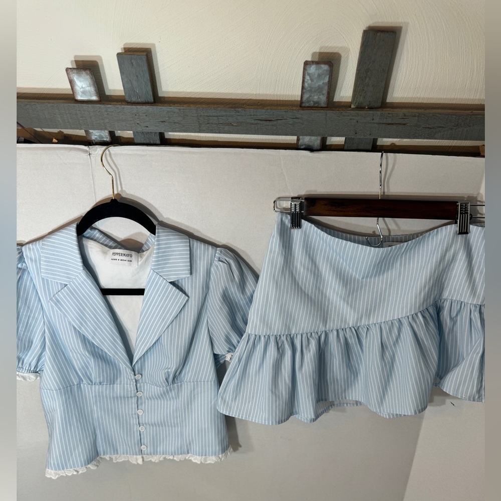 Peppermayo Blue and White SKIRT ONLY